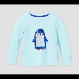 Sequin Penguin Long Sleeve Shirt - Cat & Jack™